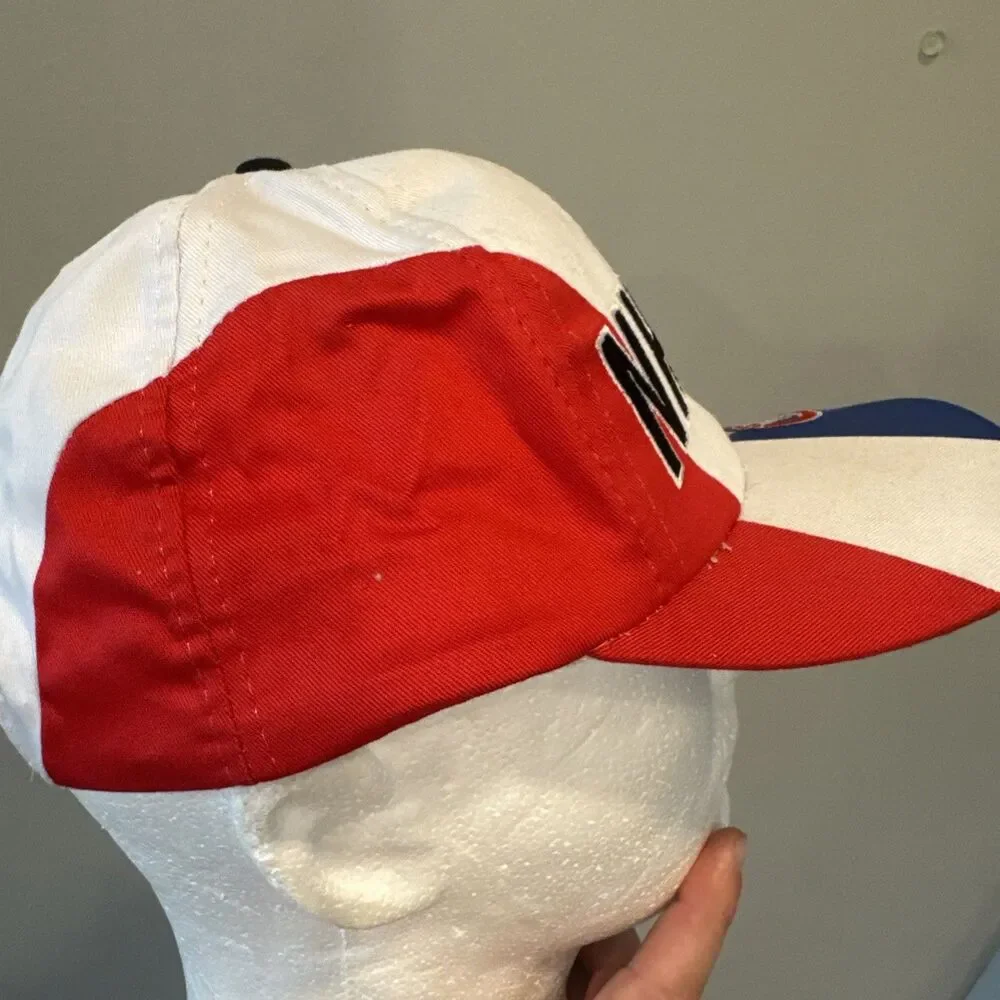 Vintage NHRA Racing Hat Snapback Red White Blue Drag Racing Cap